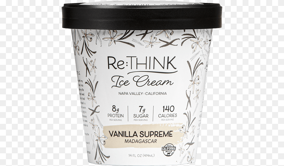 Vanilla Front Hr Rethink Ice Cream, Dessert, Food, Ice Cream, Yogurt Free Transparent Png