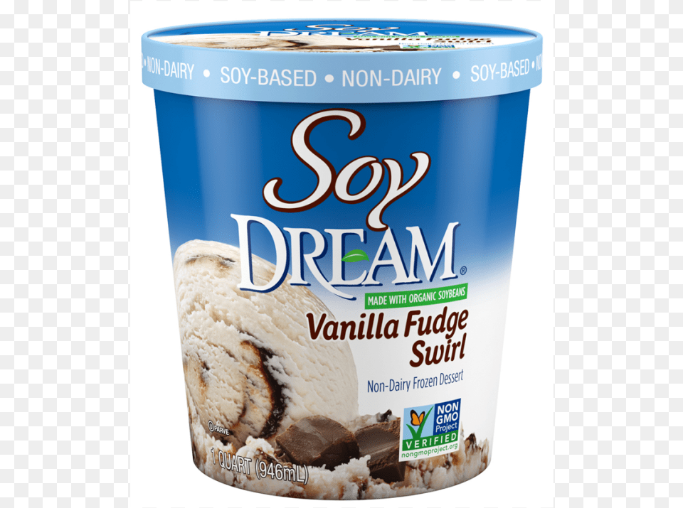 Vanilla Fudge Swirl Soy Dream Non Dairy Frozen Dessert Vanilla 1 Qt, Cream, Food, Ice Cream, Frozen Yogurt Png