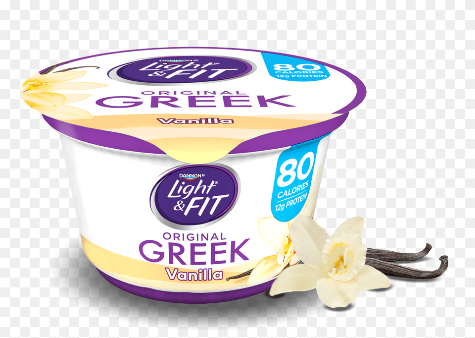 Vanilla Greek Yogurt Light, Dessert, Food, Cream, Ice Cream Free Png