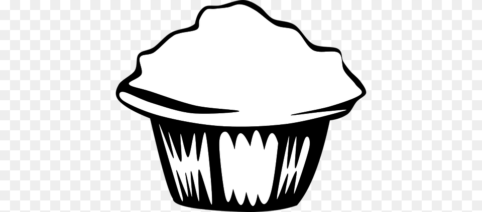 Vanilla Muffin Vector Drawing, Cake, Cream, Cupcake, Dessert Png