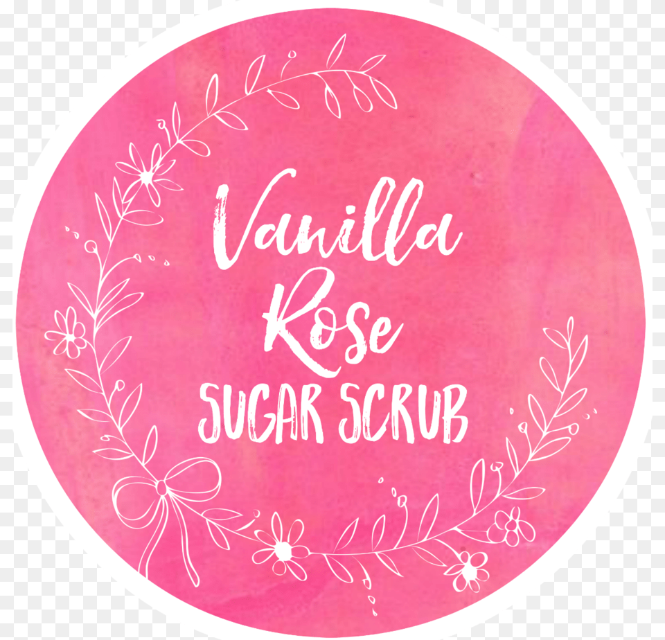 Vanilla Rose Sugar Scrub Label Circle, Disk, Home Decor Free Png Download