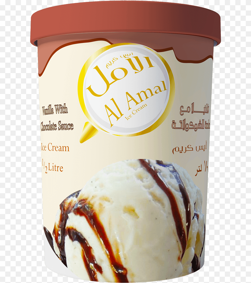 Vanilla With Choco Sauce 500 Ml Soy Ice Cream, Dessert, Food, Ice Cream, Ketchup Free Transparent Png