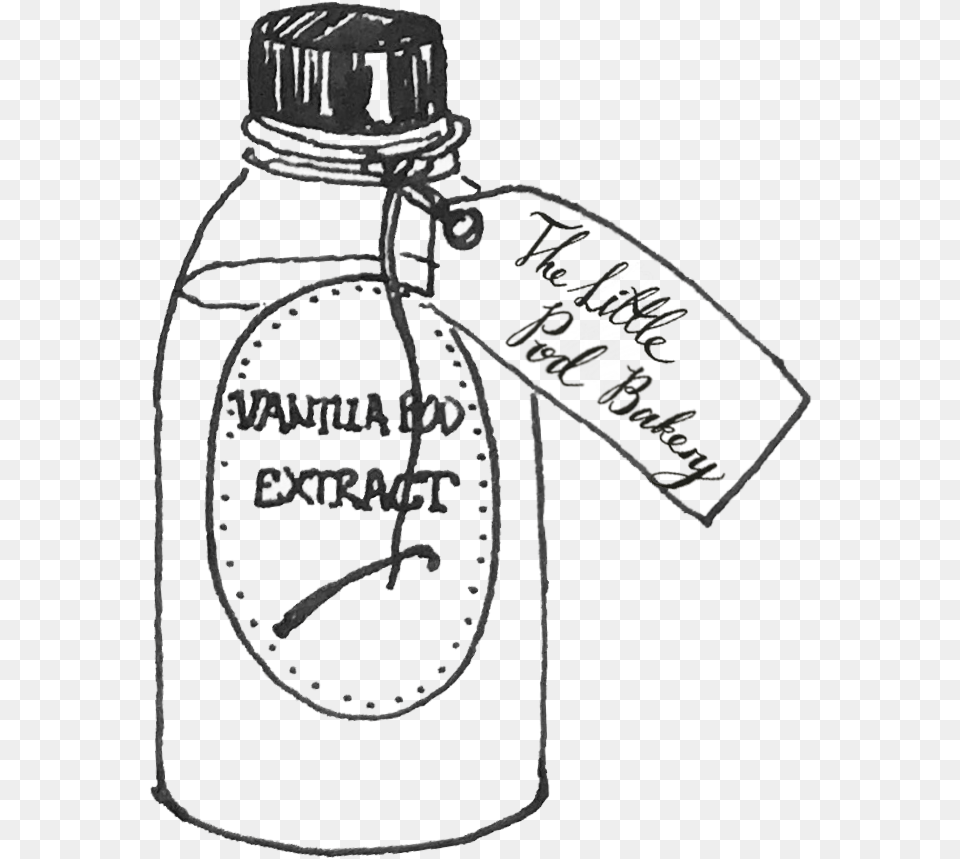 Vanillapodbottle Line Art, Bottle, Ink Bottle, Water Bottle Free Png Download