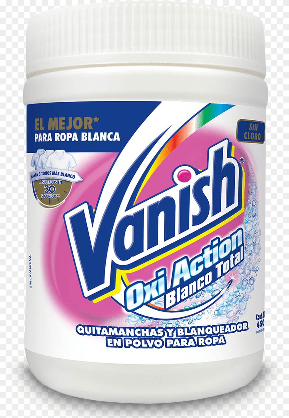 Vanish Oxi Action Blanco Total Polvo Vanish Oxi Action, Gum, Can, Tin Png