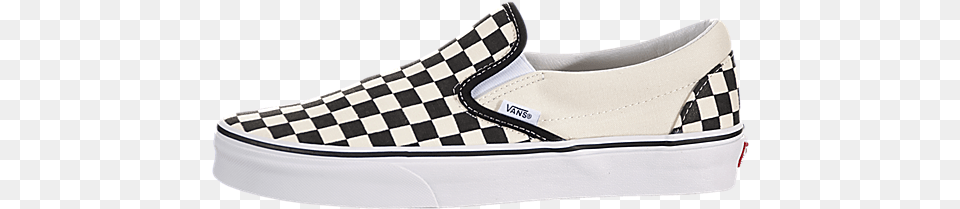 Vans Classic Slip On Vans Classic Slip On Black White Checkerboard, Canvas, Clothing, Footwear, Shoe Free Png