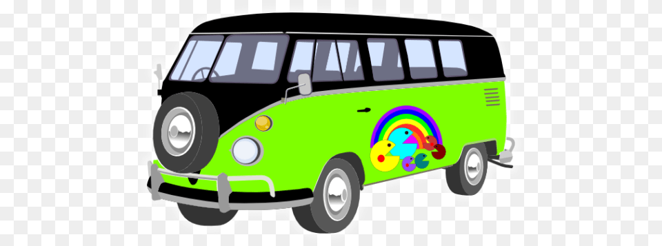 Vans Clipart Pink, Bus, Caravan, Minibus, Transportation Png Image