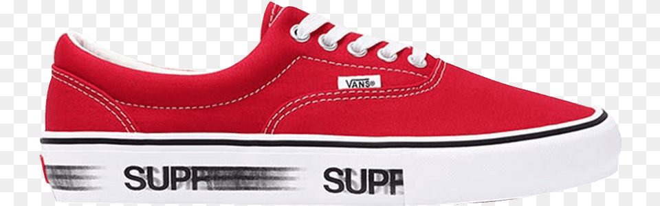 Vans Supreme Red Logo Logodix Vans X Supreme Merah, Clothing, Footwear, Shoe, Sneaker Free Transparent Png