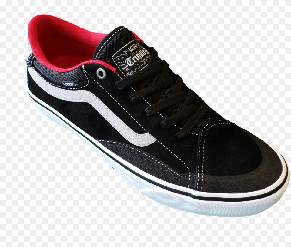 Vans Tnt Advanced Prototype Blackwhitered Skate Shoe, Clothing, Footwear, Sneaker, Suede Png
