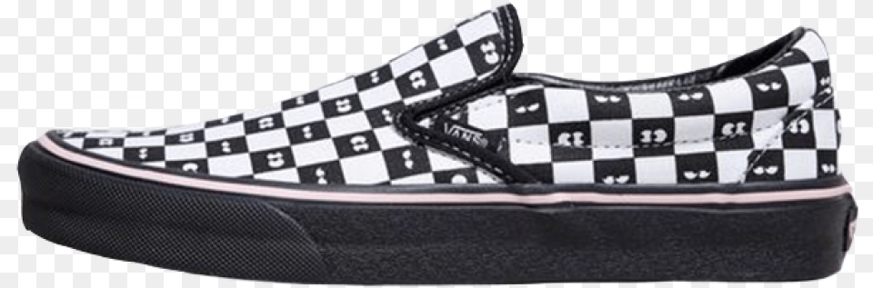 Vans X Lazy Oaf Slip On Checkerboard Black Womens Vans Lazy Oaf Slip, Canvas, Clothing, Footwear, Shoe Png Image