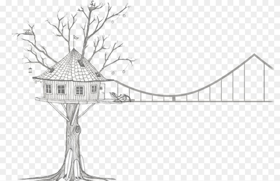 Vanya Tree House Thekkady Step By Step Easy Tree Drawing, Lamp, Art Free Png Download