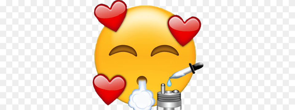 Vape Emoji Love Vaping Heart Hearts Emoji Vaper, Balloon Free Png Download