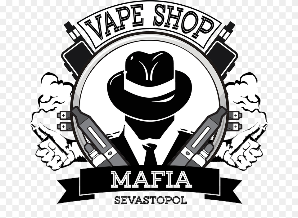 Vape Smoke Vaping Mafia Logo Design, Clothing, Hat, Photography, Stencil Free Png