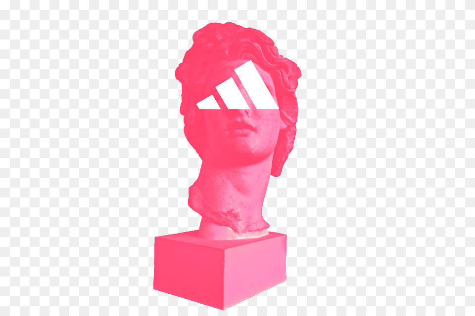 Vapor Vaporwave Vaporware Escultura Adidas Rosa Pinkadi, Art, Person, Face, Head Png