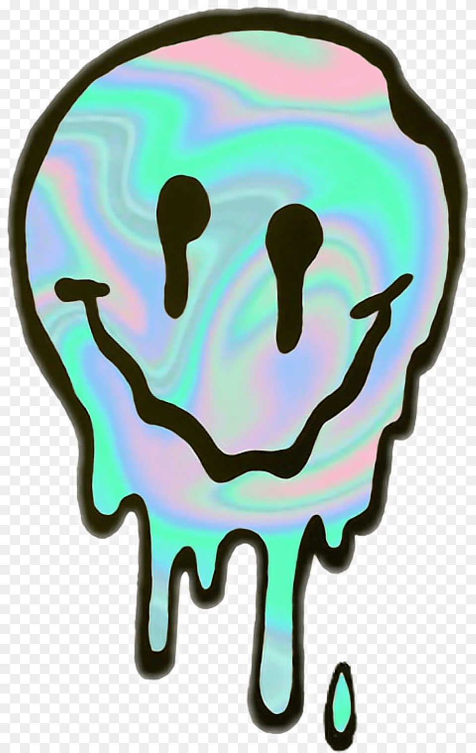 Vapor Wave Melting Smiley Face, Accessories, Jewelry, Gemstone, Ornament Png