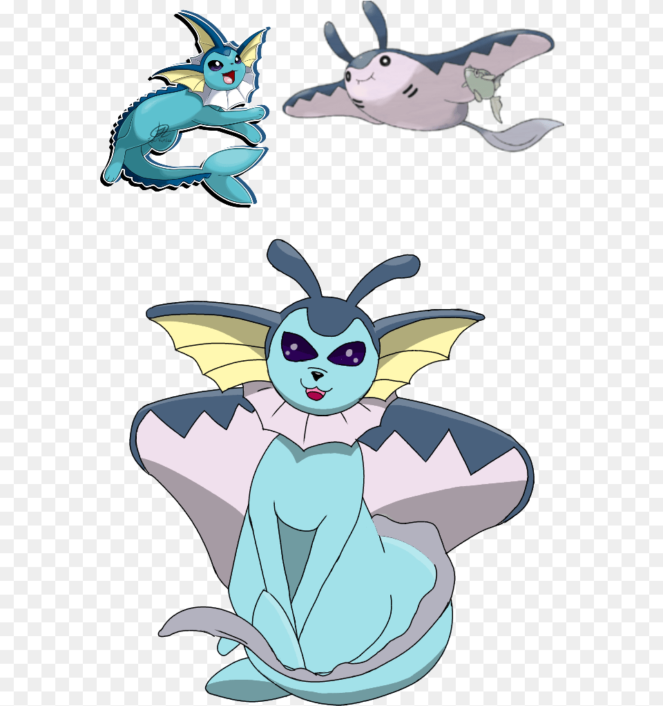 Vaporeon Mantineabsolutely Adorable Pokemon Mantine, Cartoon, Baby, Person, Face Free Transparent Png