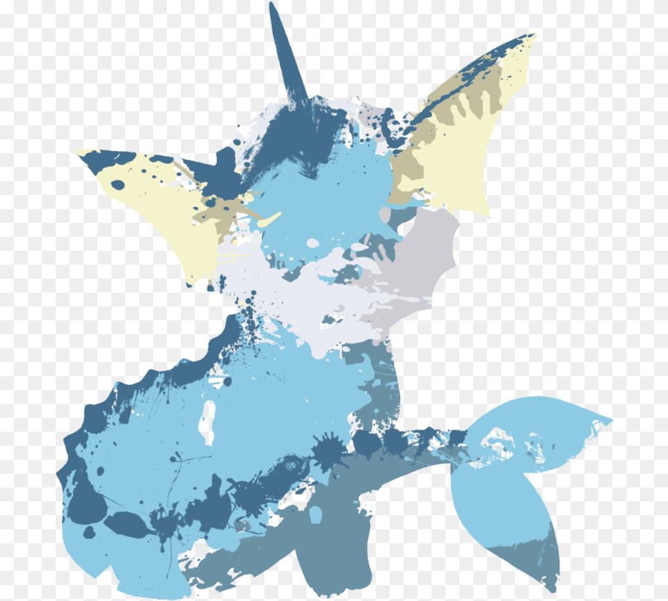 Vaporeon Paint Splatter Graphics Paint Splash Blue, Person, Baby, Art, Animal Free Png