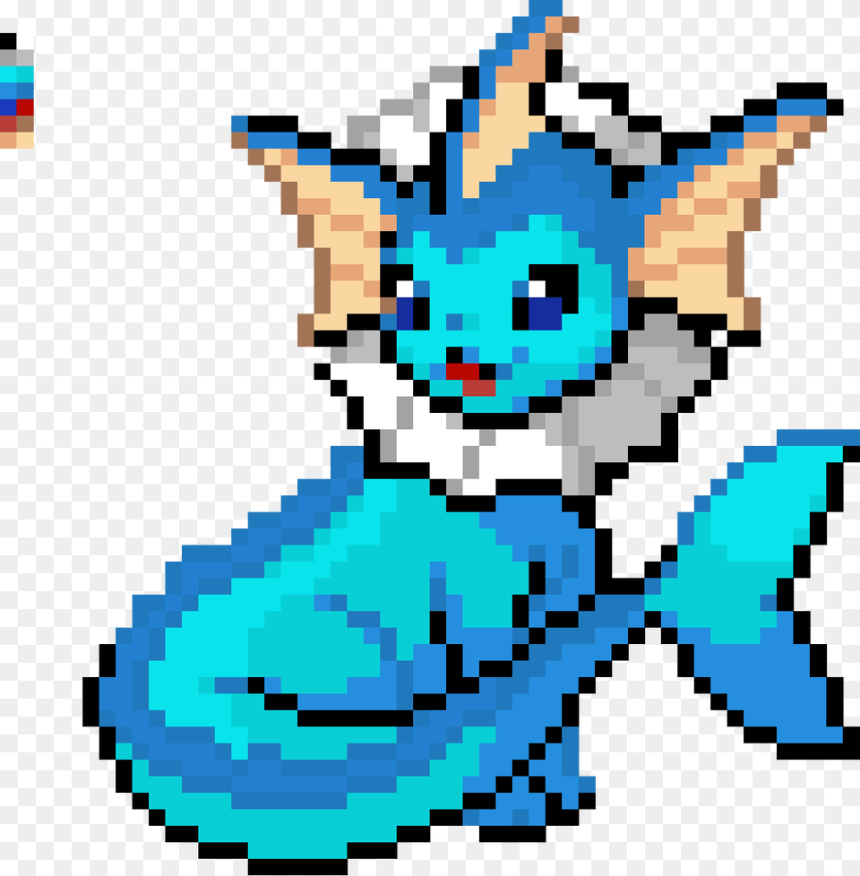 Vaporeon Pixel Art Minecraft, Animal, Bird, Jay Free Transparent Png