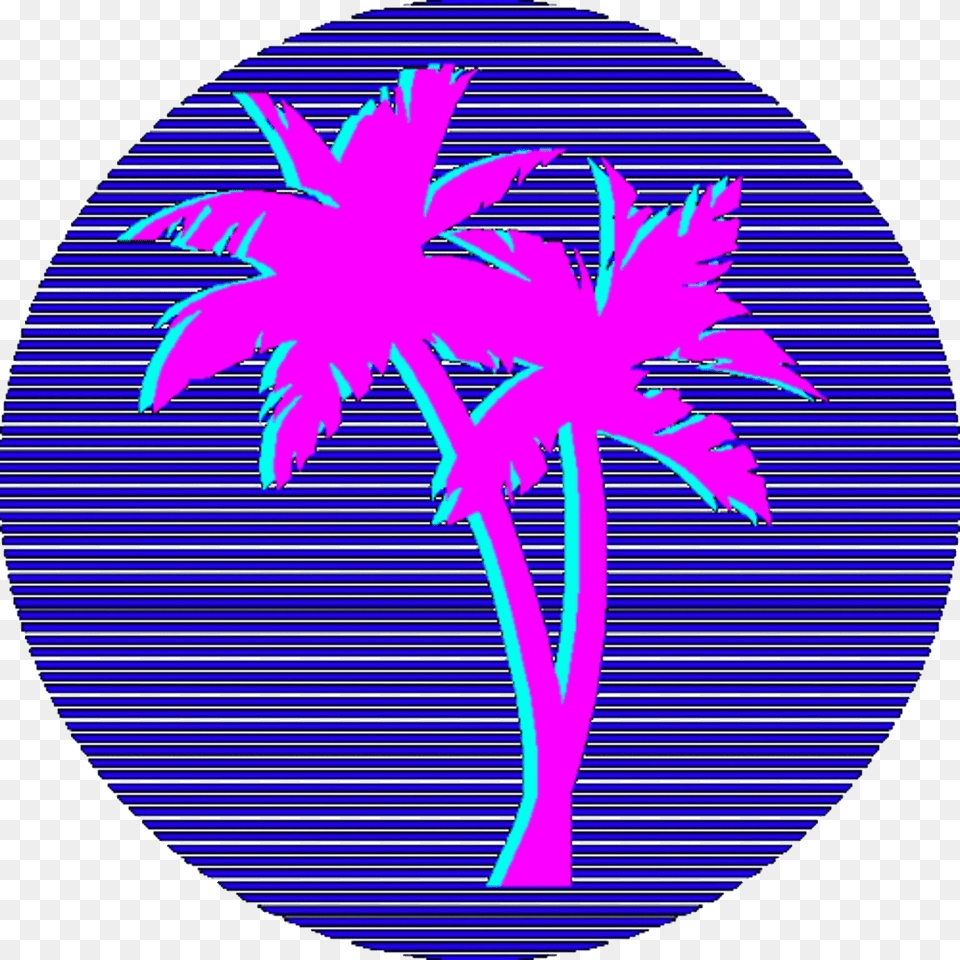 Vaporware Vaporwave Aesthetic Palmeras Vaporwave Palm Tree, Palm Tree, Plant, Purple, Leaf Free Png Download