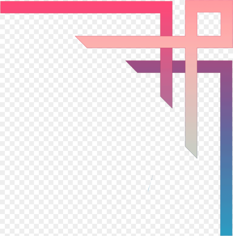 Vaporwave, Cross, Symbol, Art Free Transparent Png