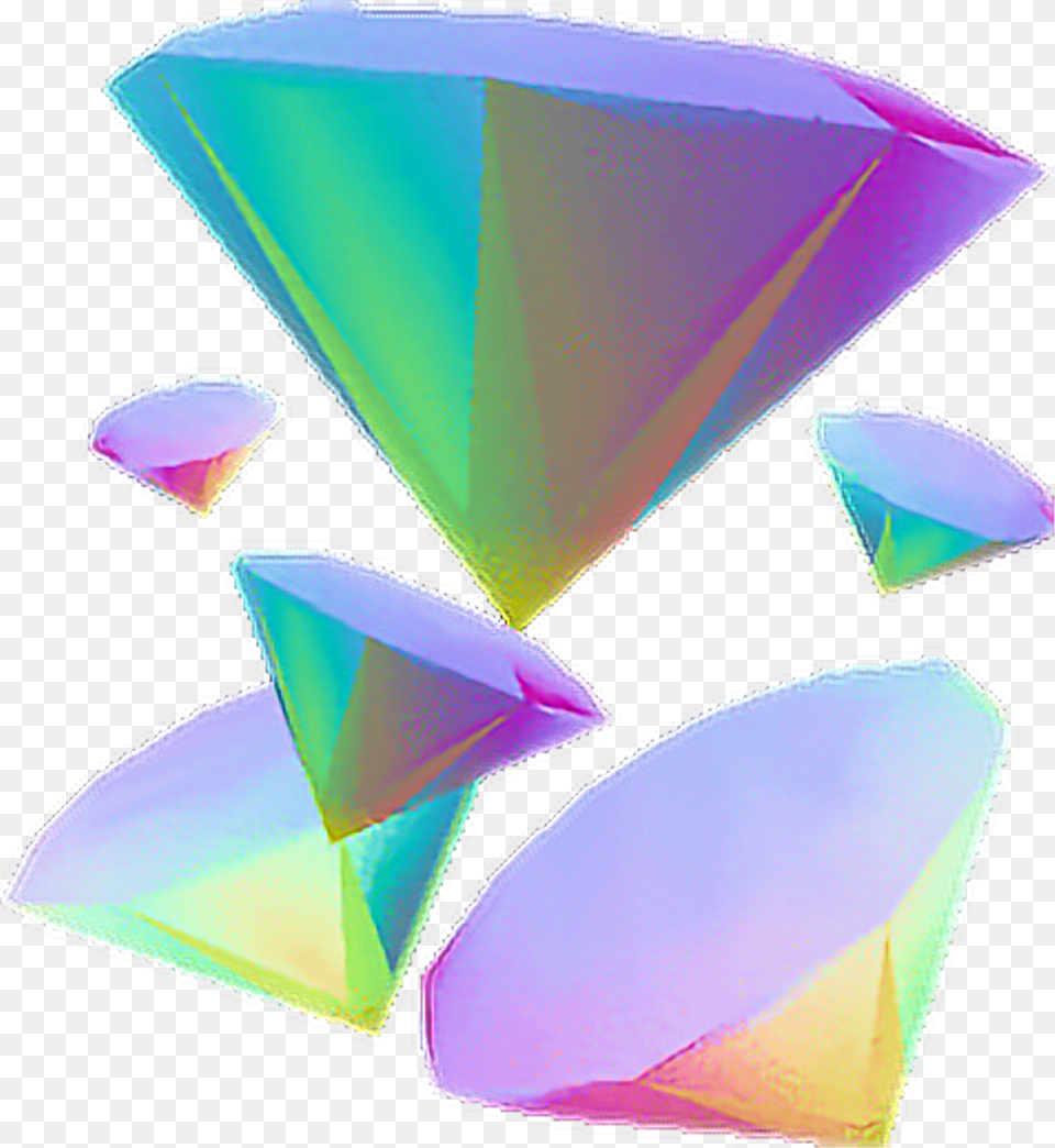 Vaporwave Aesthetic Holographic Holo Overlay Tumblr Triangle Aesthetic, Paper, Accessories, Gemstone, Jewelry Free Transparent Png