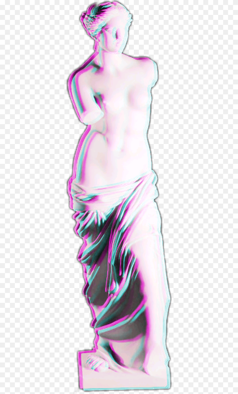 Vaporwave Aesthetic Statue Ftestickers Girl, Adult, Body Part, Male, Man Png