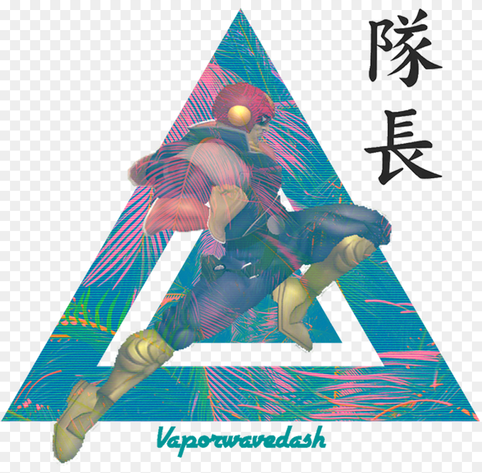 Vaporwave C Falcon On Behance, Triangle, Person Png Image