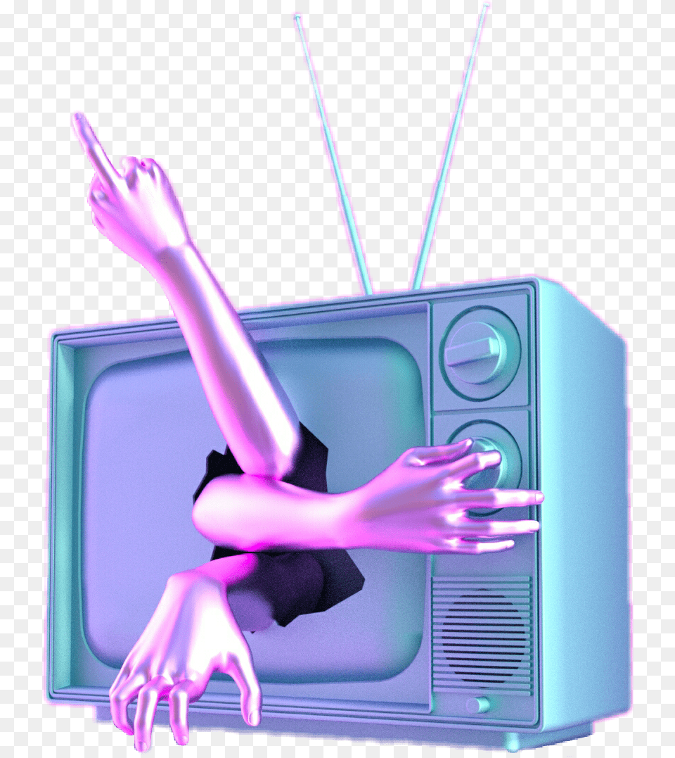 Vaporwave Clipart Vaporwave Trippy Aesthetic, Monitor, Computer Hardware, Electronics, Tv Free Transparent Png