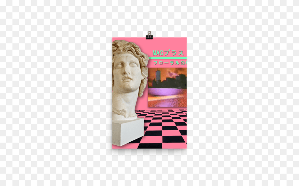 Vaporwave Macintosh Plus Poster, Art, Adult, Male, Man Free Png Download