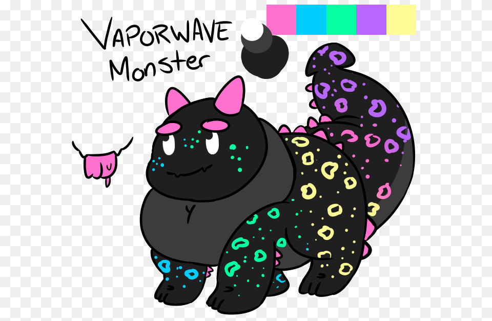 Vaporwave Monster, Purple, Animal, Cat, Mammal Free Transparent Png