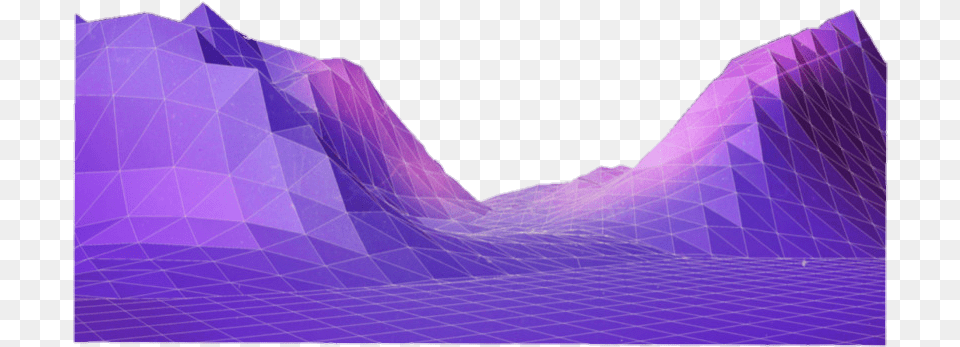 Vaporwave Mountain Mountains Grid Vaporwave Mountains, Crystal, Purple, Art, Graphics Free Transparent Png