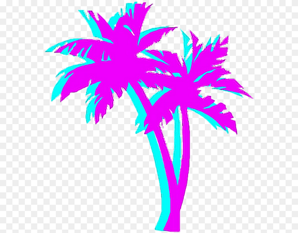 Vaporwave Palm Tree, Palm Tree, Plant, Person Free Transparent Png