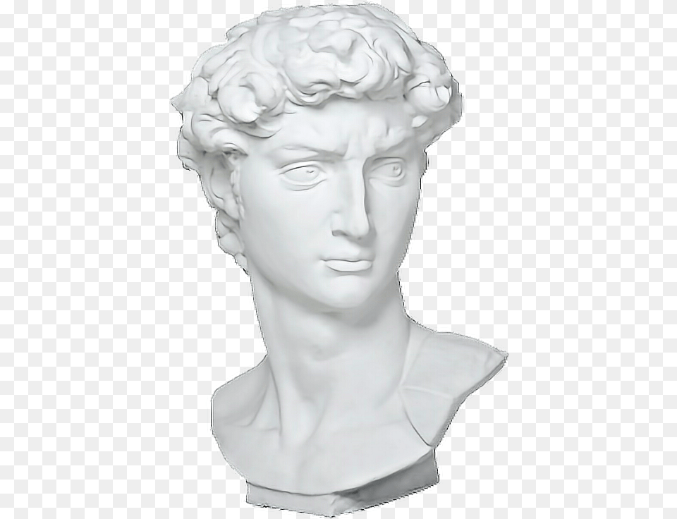 Vaporwave Statue Head, Art, Person, Face, Photography Png Image