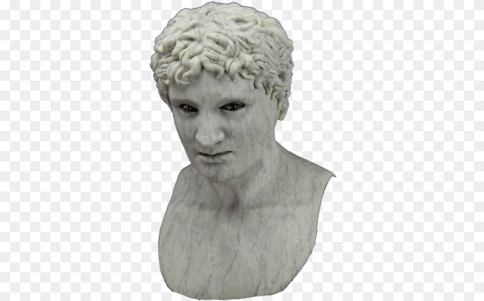 Vaporwave Statue Head Greek Statue Head, Art, Adult, Female, Person Png Image