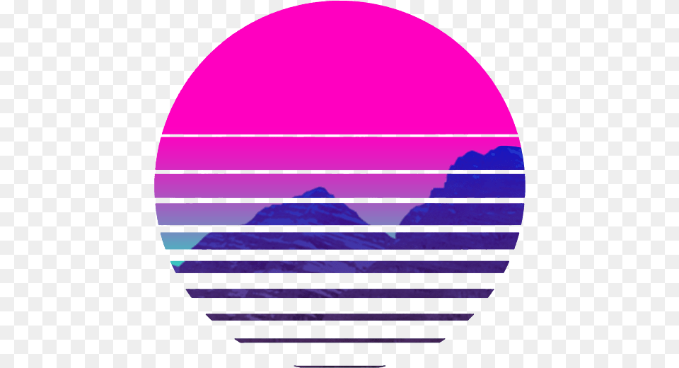 Vaporwave Sunset, Home Decor, Sphere, Nature, Outdoors Free Png Download