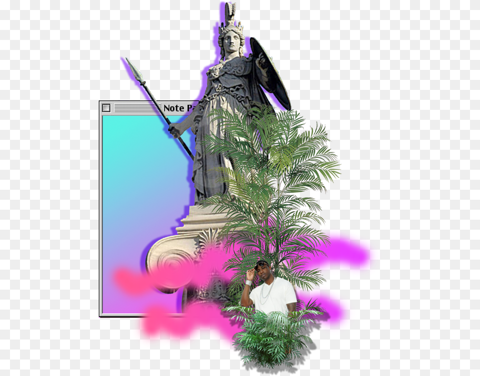 Vaporwave Tree Transparent, Art, Plant, Adult, Person Png