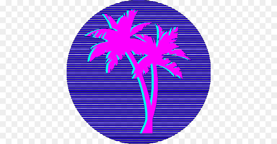 Vaporwave Tumblr, Palm Tree, Plant, Tree, Light Png Image