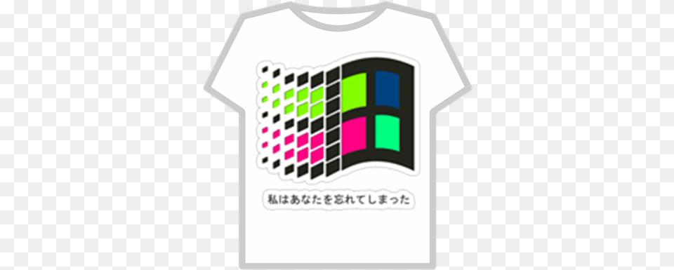 Vaporwave Windows Windows 95 Logo, Clothing, T-shirt, Shirt, Qr Code Png Image