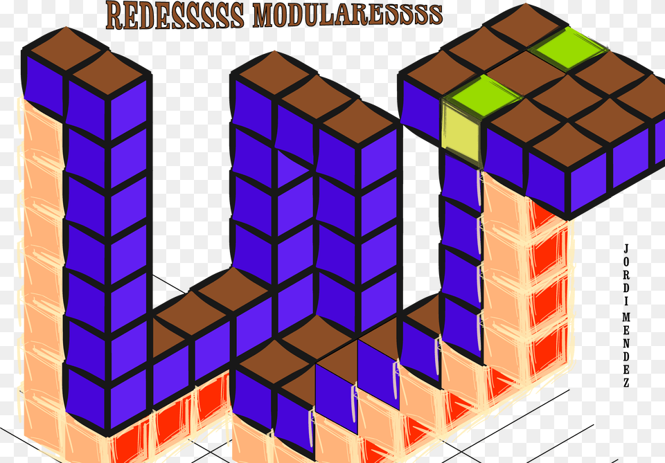 Variacion De Color Y Linea De Redes Modulares Computer Network, Toy, Rubix Cube, Ammunition, Grenade Png