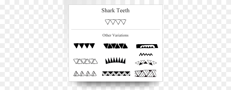 Variations Of The Shark Teeth Symbol As Depicted On Maori Symbols Tattoos And Meaning, Stencil, Text Png