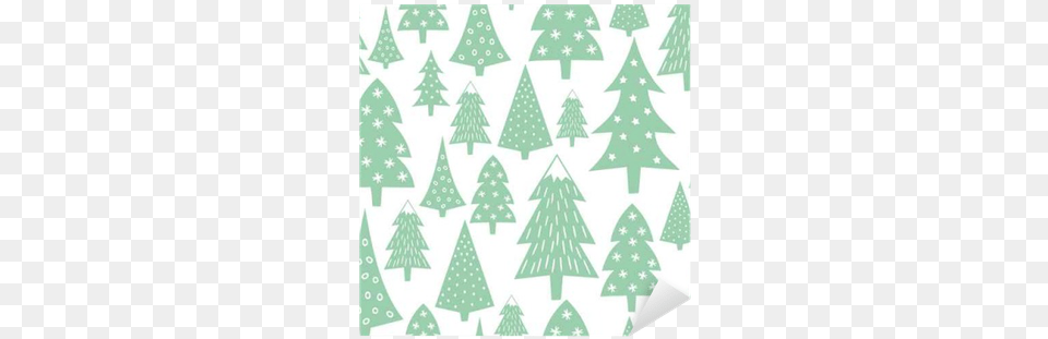 Varied Xmas Trees And Snowflakes Christmas Pine Trees Black And White Illustrations, Christmas Decorations, Festival, Christmas Tree Free Png Download