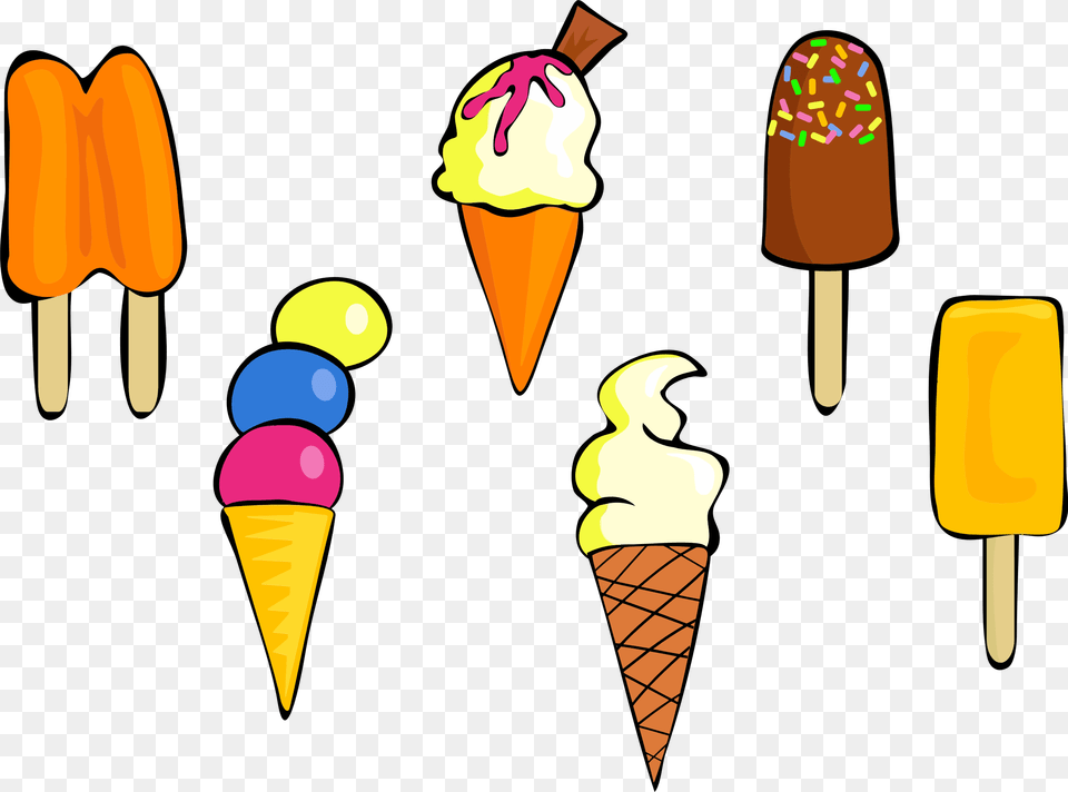 Variety Of Ice Cream Icons, Dessert, Food, Ice Cream, Device Free Png Download
