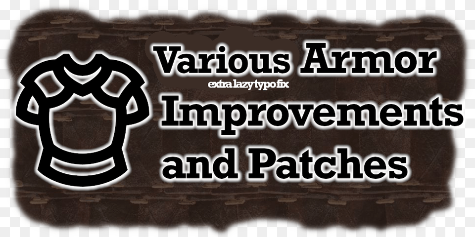 Various Armor Improvements And Patches Facebook, Text, Food, Sweets, Symbol Free Png