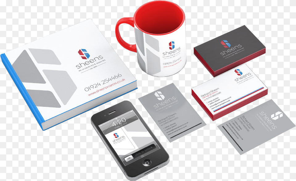 Various Sheens Stationary Branding Created By Thumbprint, Paper, Cup, Text, Electronics Free Png Download