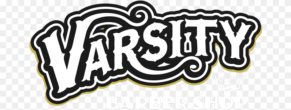 Varsity Barber Shop Calligraphy, Text, Sticker Png