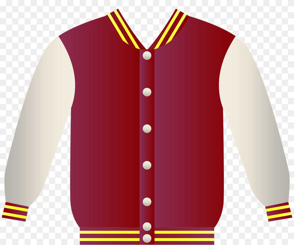 Varsity Jacket Clipart, Clothing, Coat, Shirt, Knitwear Png Image