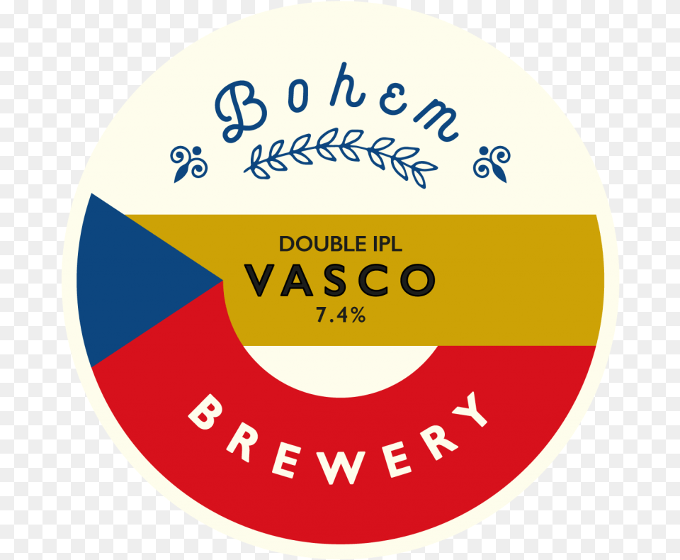 Vasco Bohem Brewery Beer Bohem Brewery, Logo, Disk Free Png Download