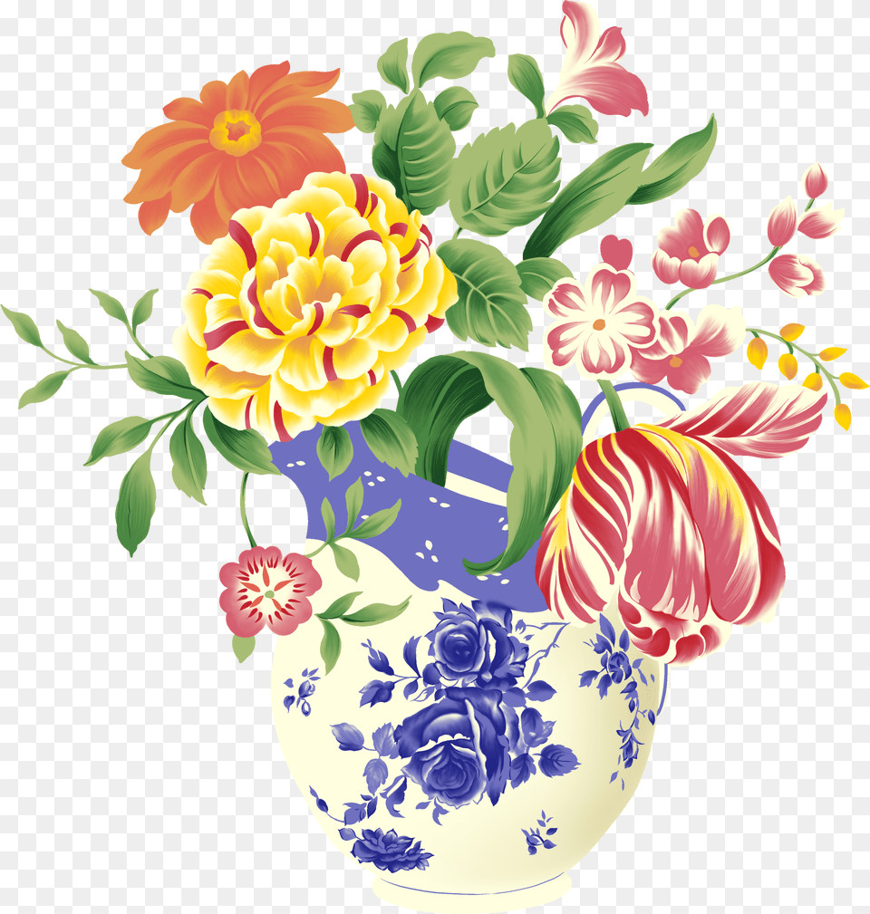 Vase, Art, Dahlia, Floral Design, Flower Png Image