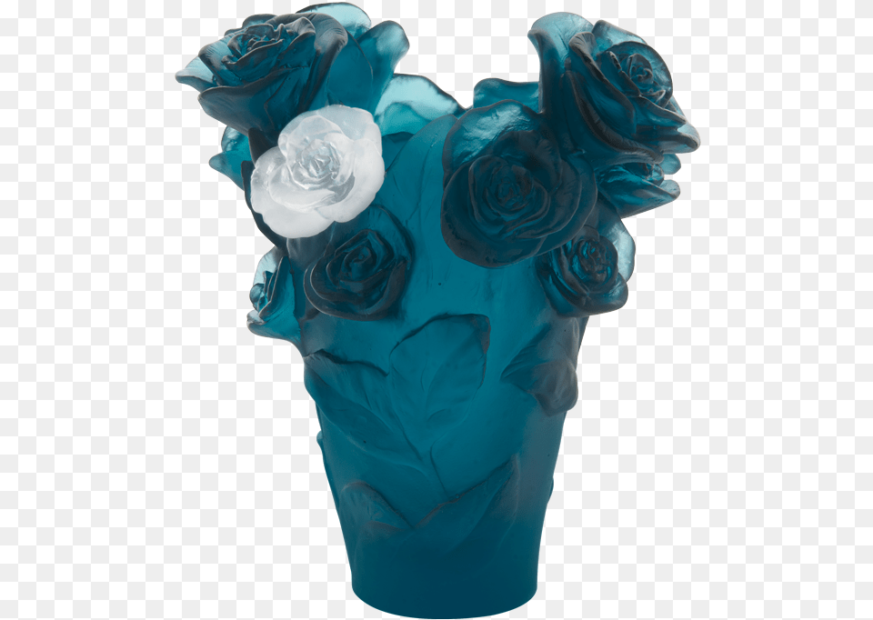 Vase Bleu Fleur Blanche Flower, Rose, Pottery, Plant Free Png Download