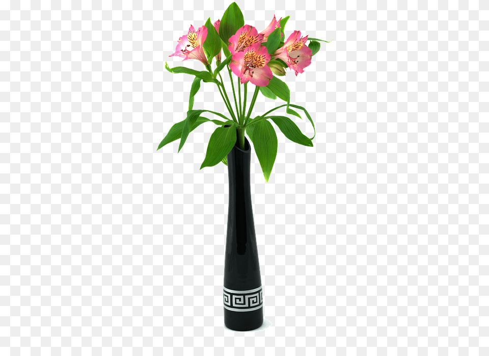 Vase Ceramics Flowers Alstremeria Interior Vase, Flower, Flower Arrangement, Flower Bouquet, Jar Png Image