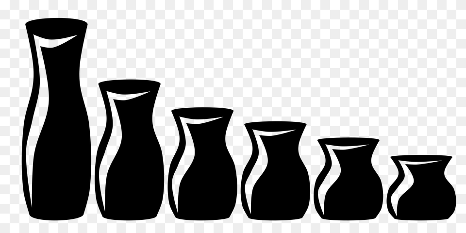 Vase Clip Art Black And White, Gray Png Image